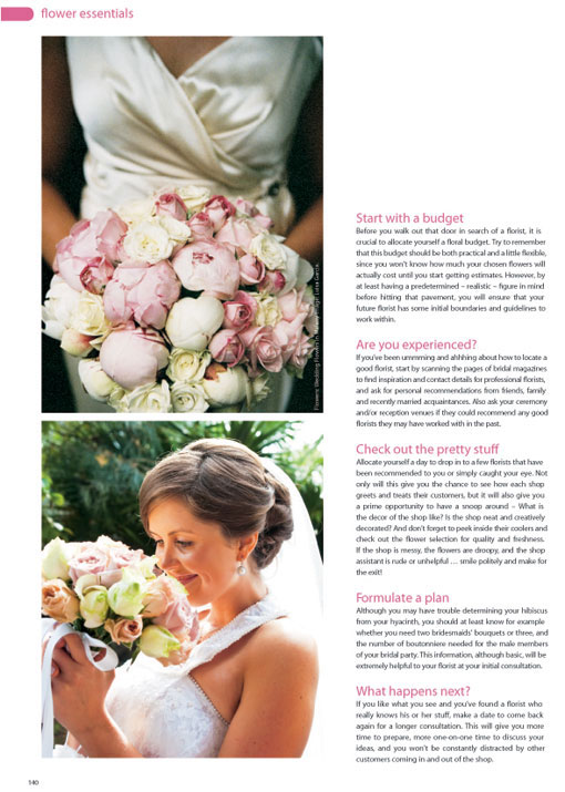 Queensland Bride magazine front cover featuring Tiffany's Flowers